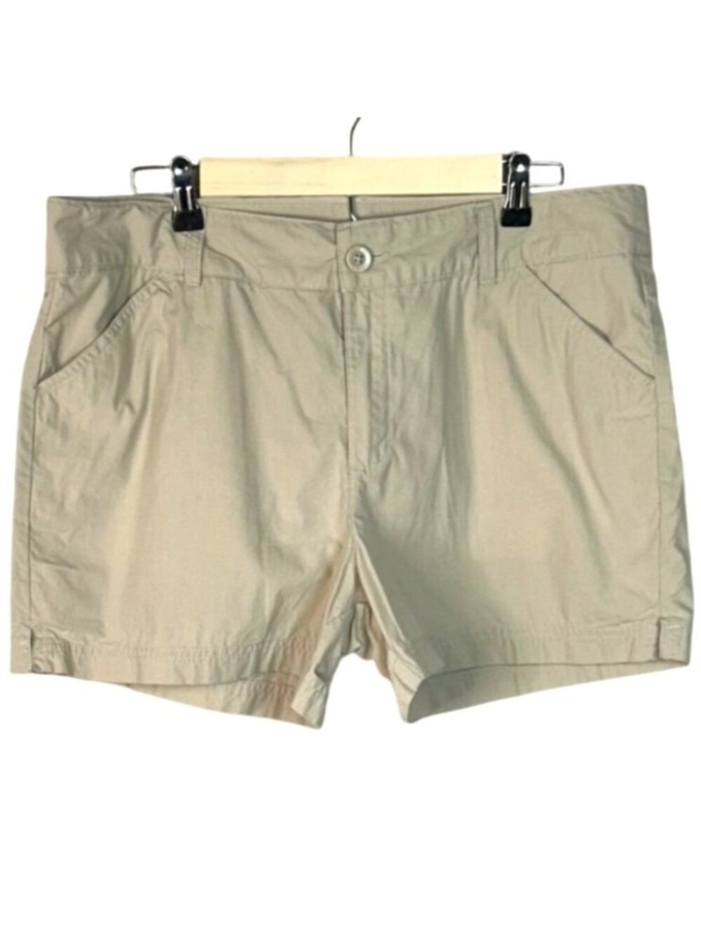 Columbia Sportswear Khaki Tan Mid Rise Casual Cotton Outdoor Shorts Size 14